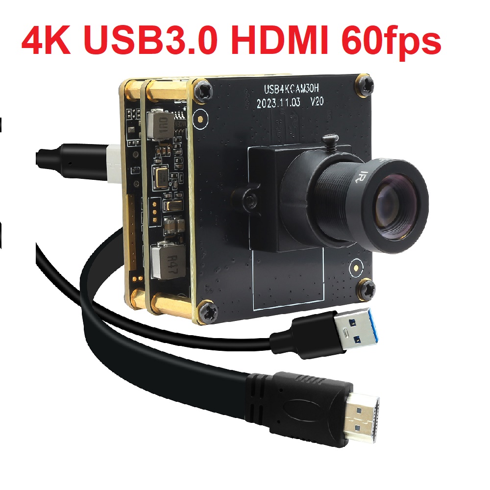 ELP Manufacturer IMX415 HDMI Web Camera Module Wide Angle Webcam 2.1mm lens High 4K 60fps Support H.264 4K USB3 Camera Module